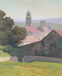 Paysage avec église, 1920